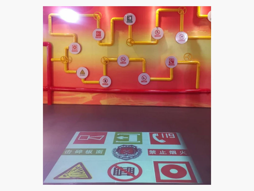 消防标志灯箱地投互动系统｜产品参考图