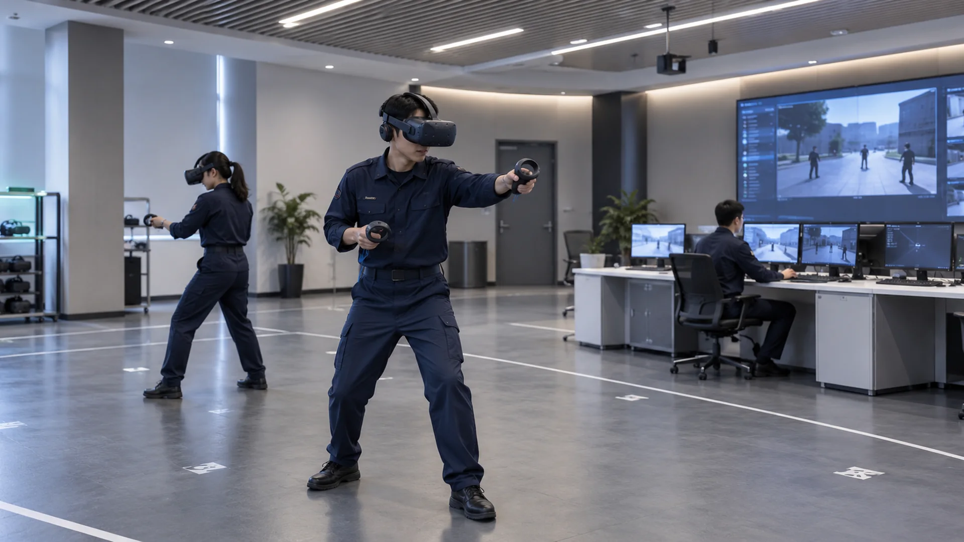 仿真训练及教员操作空间场景示意